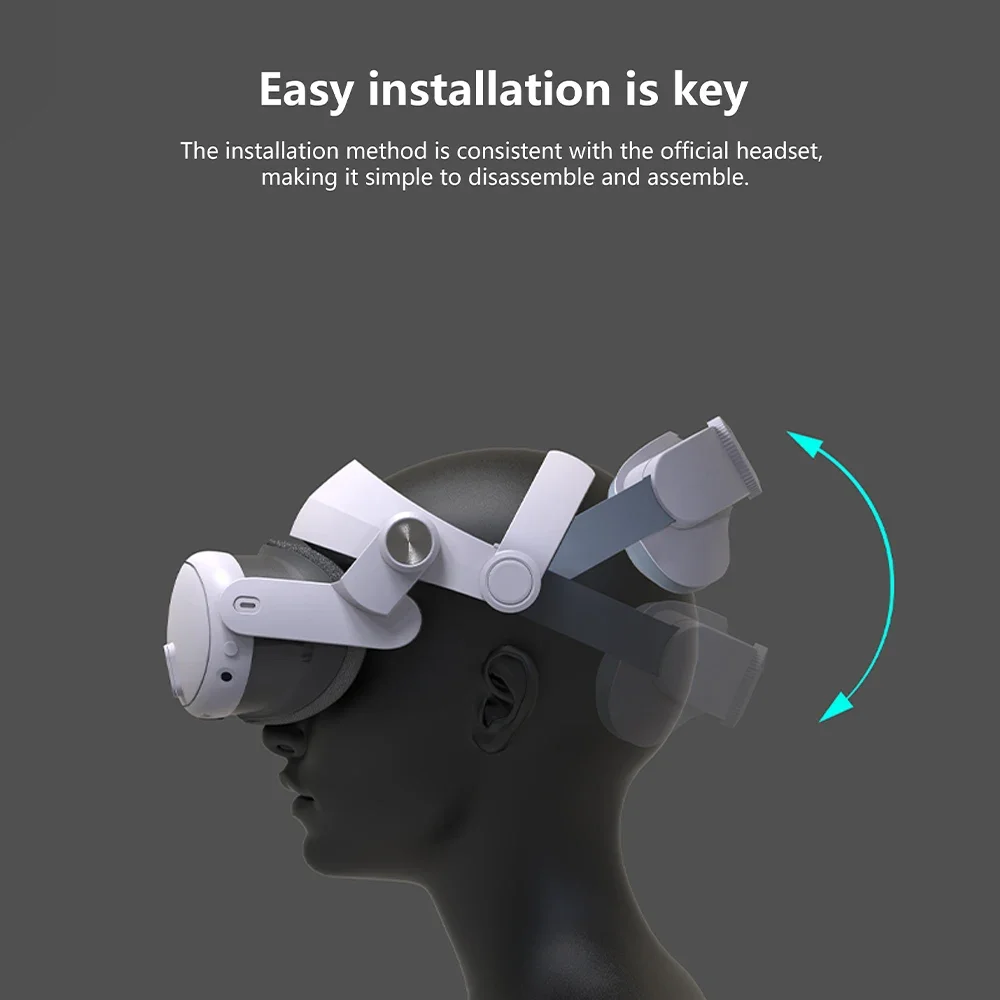 Head Strap Ear Muffs For Meta Quest 3/Quest 3S  VR Headset Enhanced Sound Adjustable Comfort Elite Strap Headphone Replacement