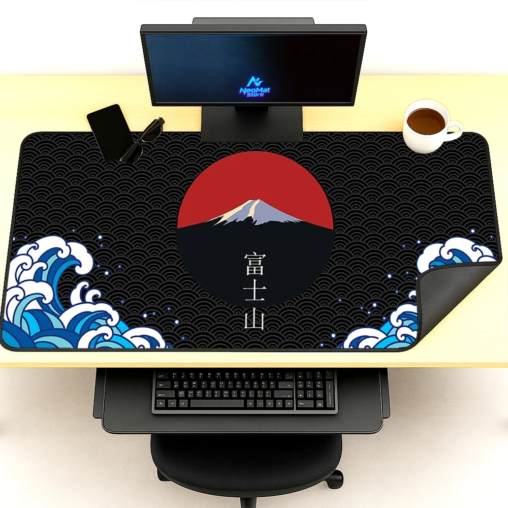 Mountain Gaming Mat 140x60 Pc Accessories 180x60 Nonslip 120x60 Waterproof Spill-proof Workstation Home Black Purple Desk Mat