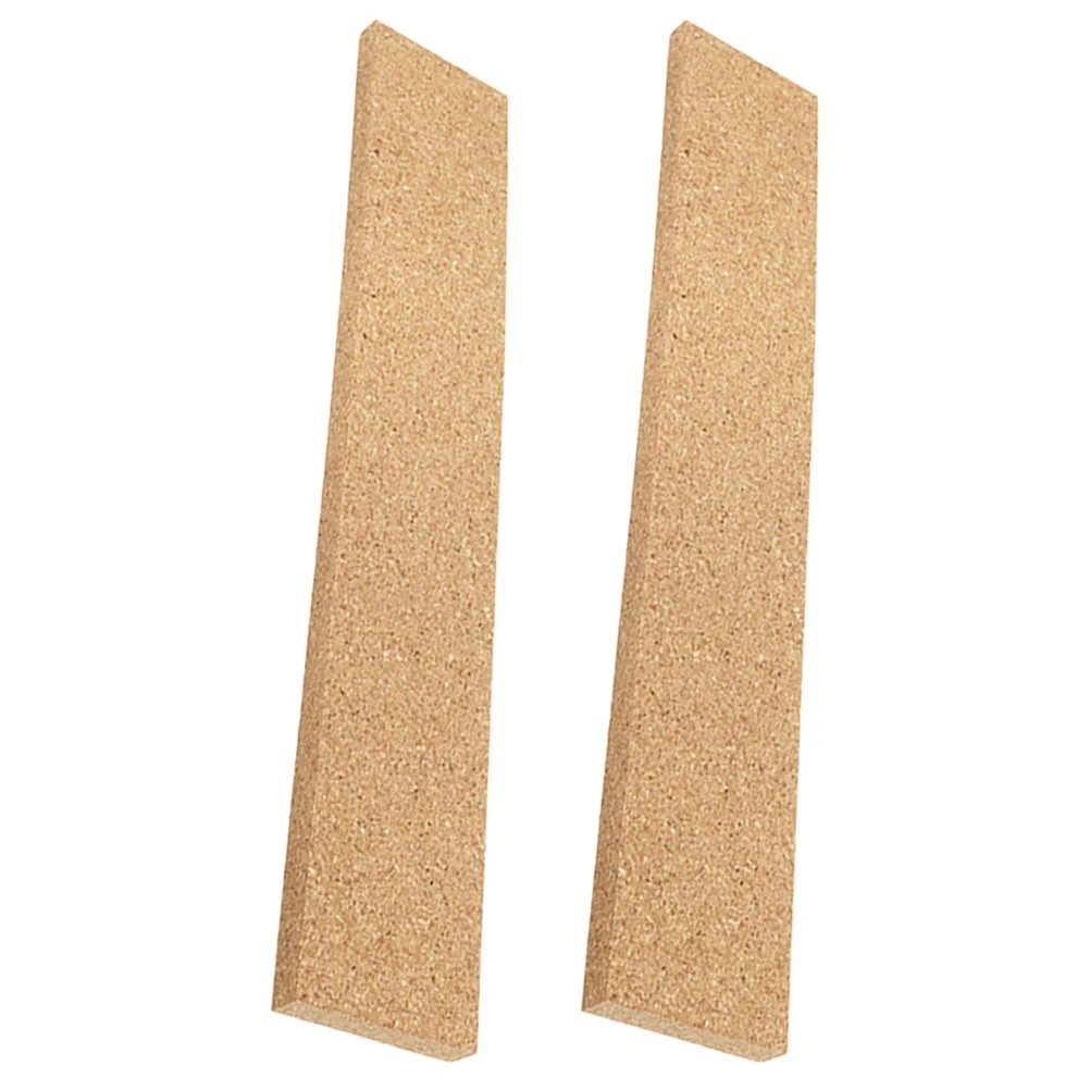 2 Pcs Cork Board Strips Memo Decorate Thick Boards Adhesive Bulletin Bars Office