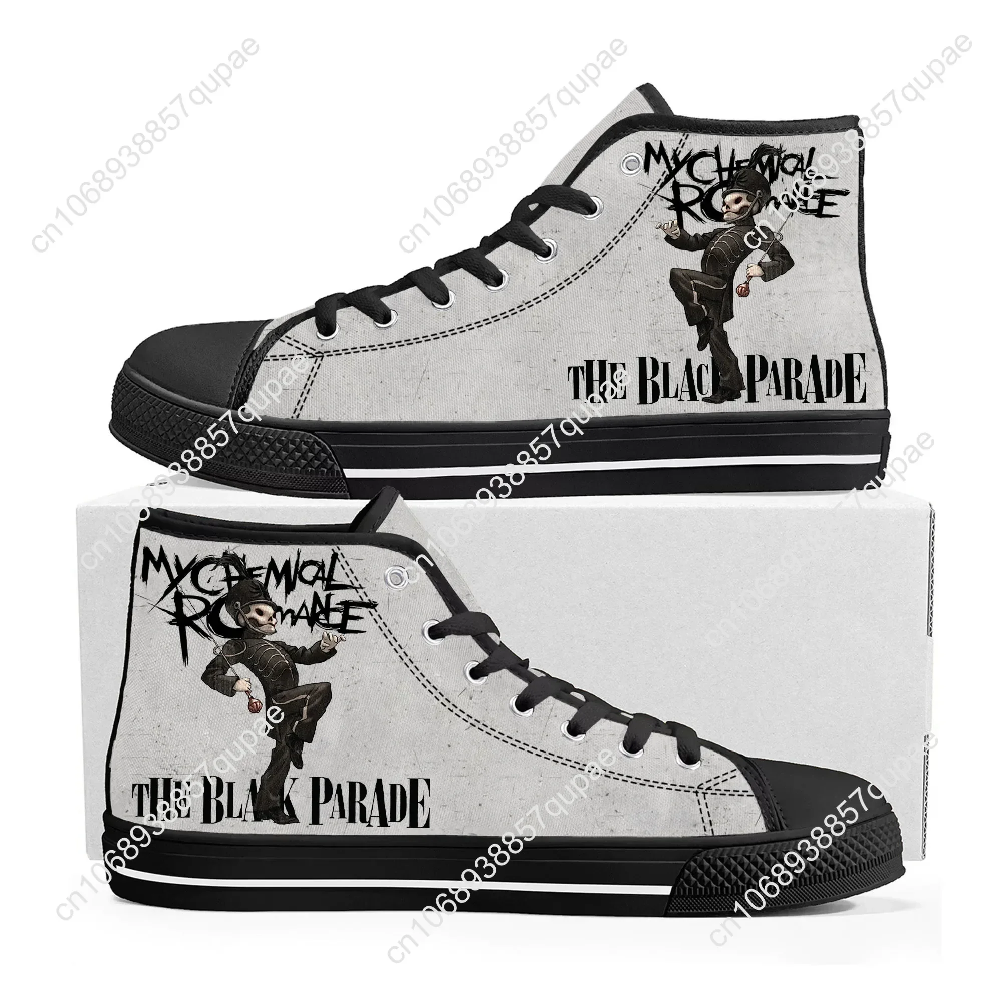 My Chemical Romance Rock Band High Top High Quality Sneakers Mens Womens Teenager Canvas Sneaker Casual Couple Shoes Custom Shoe