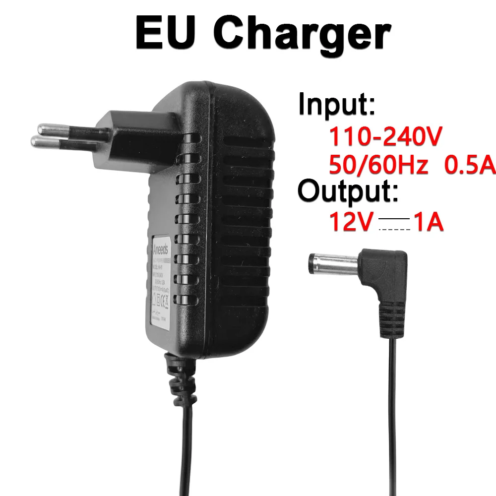 1A AC Power Adapter EU Plug Power Supply Input 110-240V 50/60Hz 0.5A Switch Power Transformer Output 12V 1A Adapter 2M Length