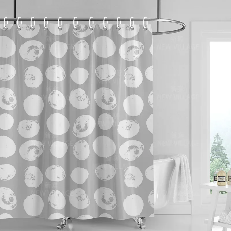 Home decoration shower curtains bathroom waterproof curtain fabric Living Room Modern Nordic Modern geometric pattern simple