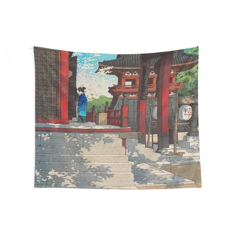 Fudo? Temple in Meguro, Tokyo (Meguro Fudo?-do?) by Kawase Hasui Vintage Japanese Woodblock Print East Asian Cultural A Tapestry