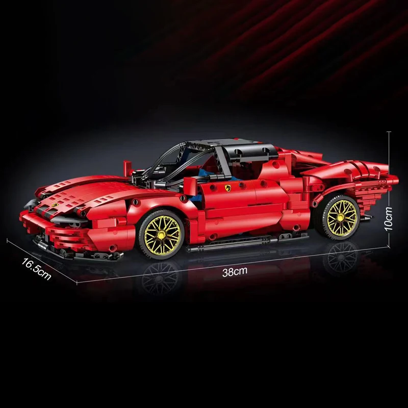 1:12 Daytona SP3 Technical Car Ferraried Model Building Block Compatible 42143 Supercar  Bricks Toys For Kid Boys Birthday Gifts