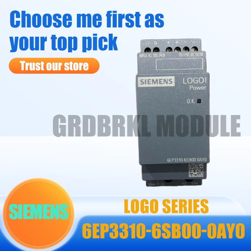 Novo Original SIEMENS 6EP3310-6SB00-0AY0 6EP3 310-6SB00-0AY0 LOGO! Fonte de alimentação