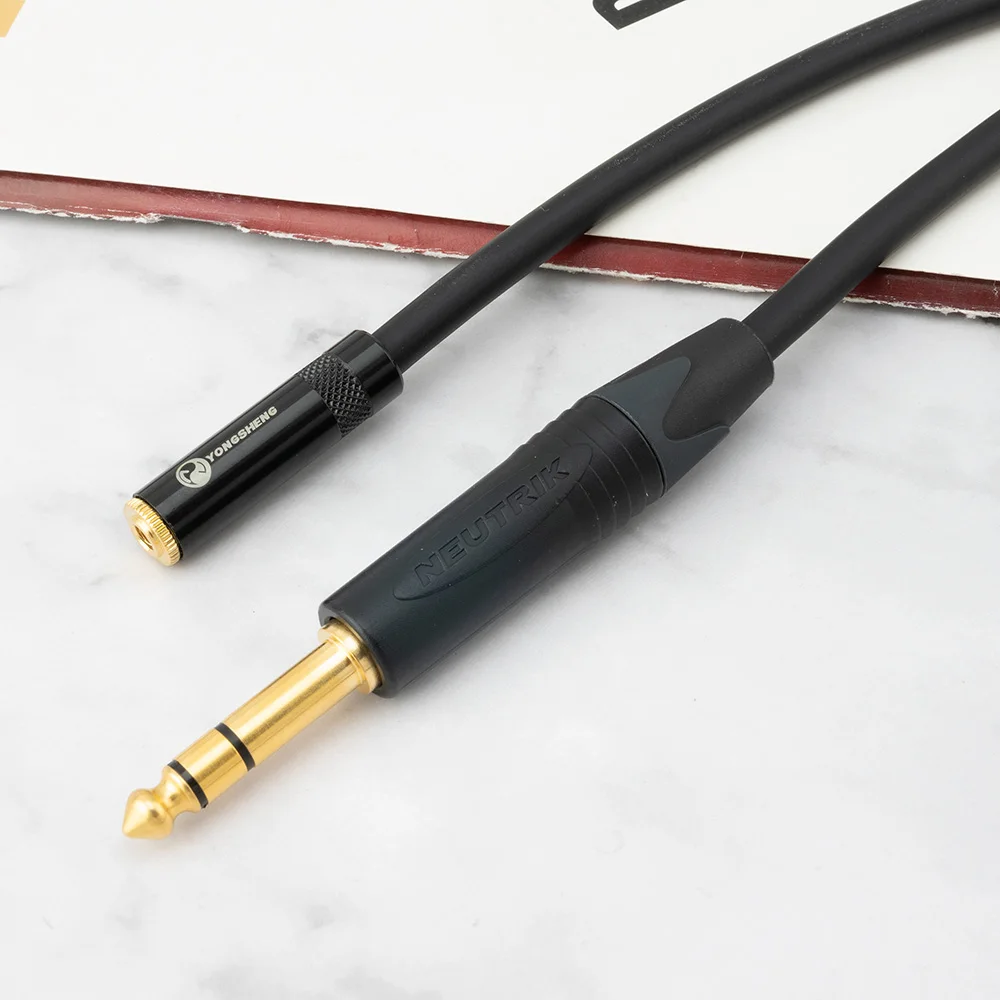 اليدوية Mogami 2549 6.35 مللي متر ستيريو ذكر إلى 3.5 مللي متر أنثى تمديد الصوت كابل أمبير TRS ملحق تمديد كابلات سلك الحبل M-F كابل الصوت