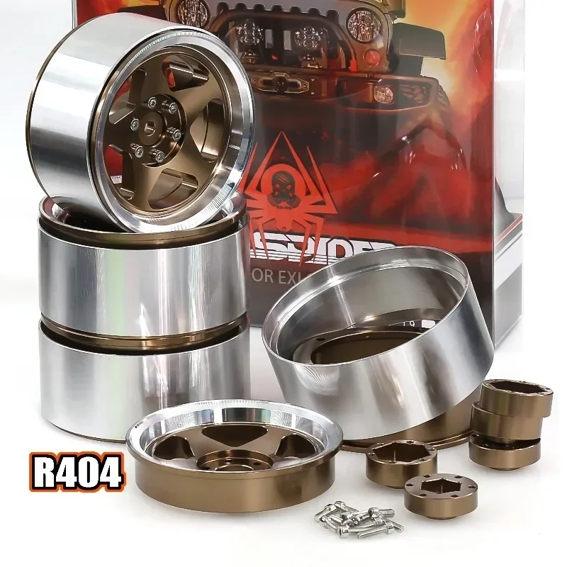 Aluminum 2.6 inch Beadlock 12MM/17MM Wheel Rim For RC Crawler tires Axial 1/10 1/7 1/8 MK07 RC Car
