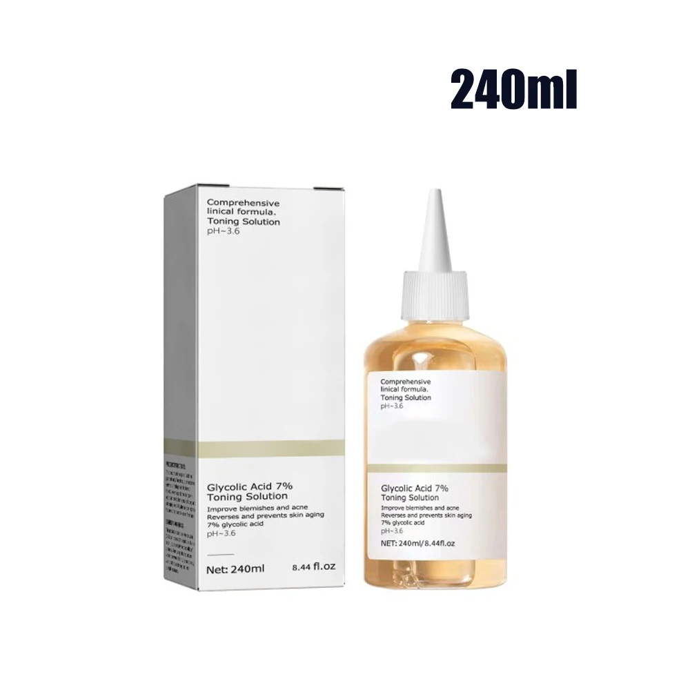 

7% тоник для лица с гликолевой кислотой — (100 мл/240 мл), минимизатор пор, осветляющий раствор для лица, нежный для кожи
