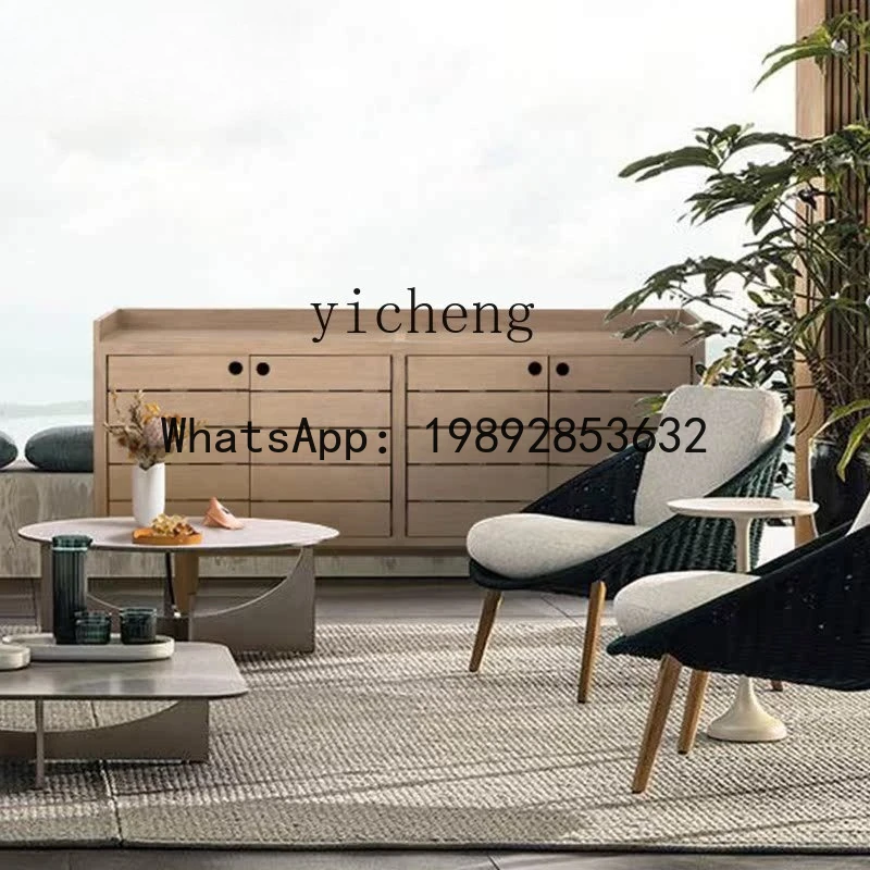 H3-30 Outdoor Dining Side Cabinet Living Room Home Villa Wabi Sabi Outdoor Courtyard Storage Locker