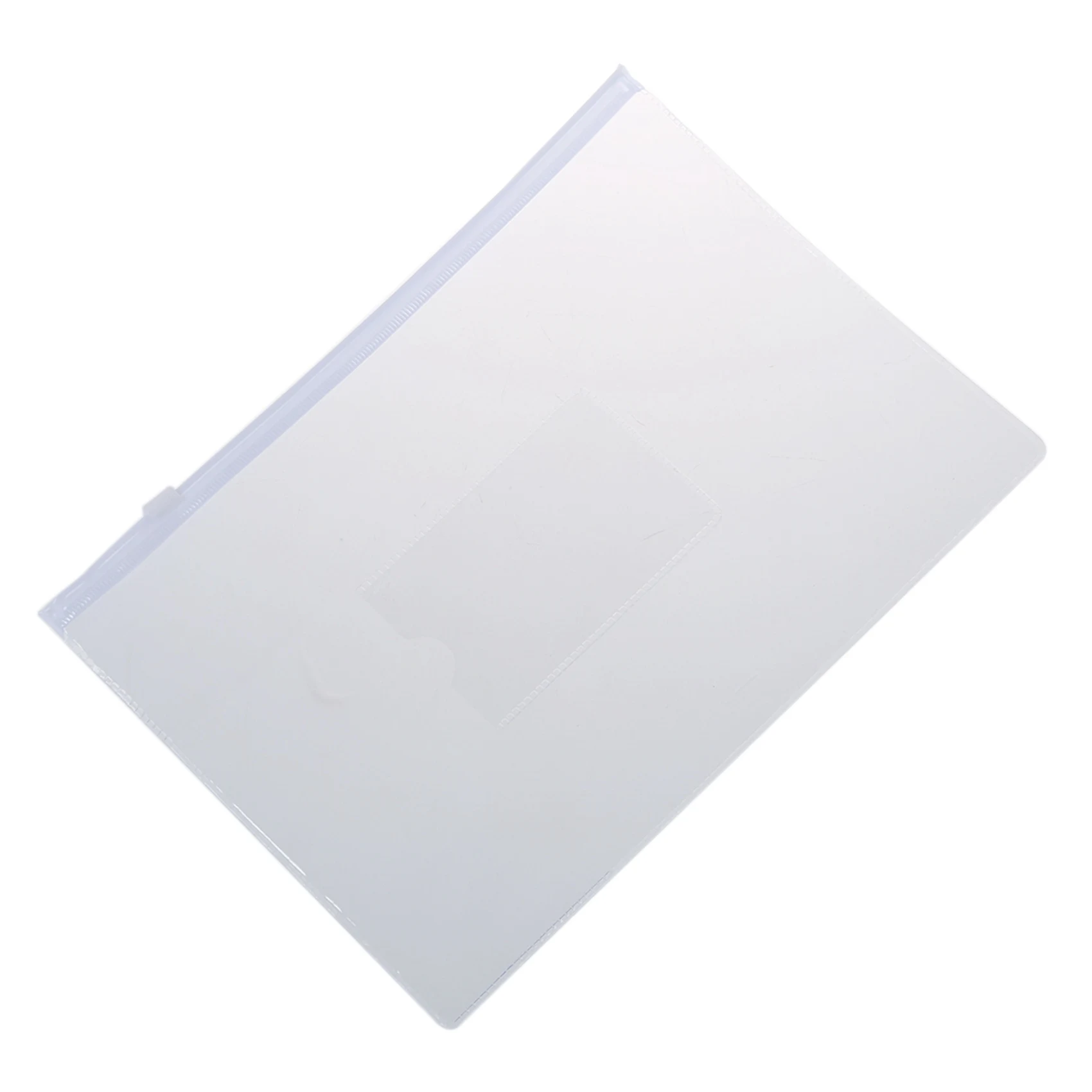 Delicate Texture-White Clear Size A5 Paper Slider Zip Closure Folders Files Bags 40 Pcs