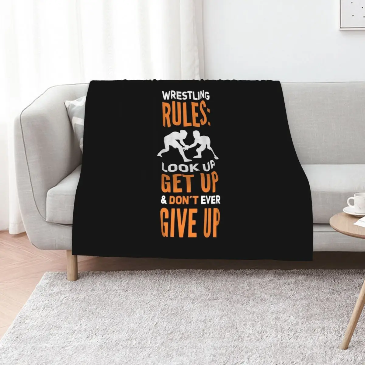 Wrestling Wrestler Gift Wrestling Rules Throw Blanket Large Hair Travel Furrys Custom Hairys Blankets