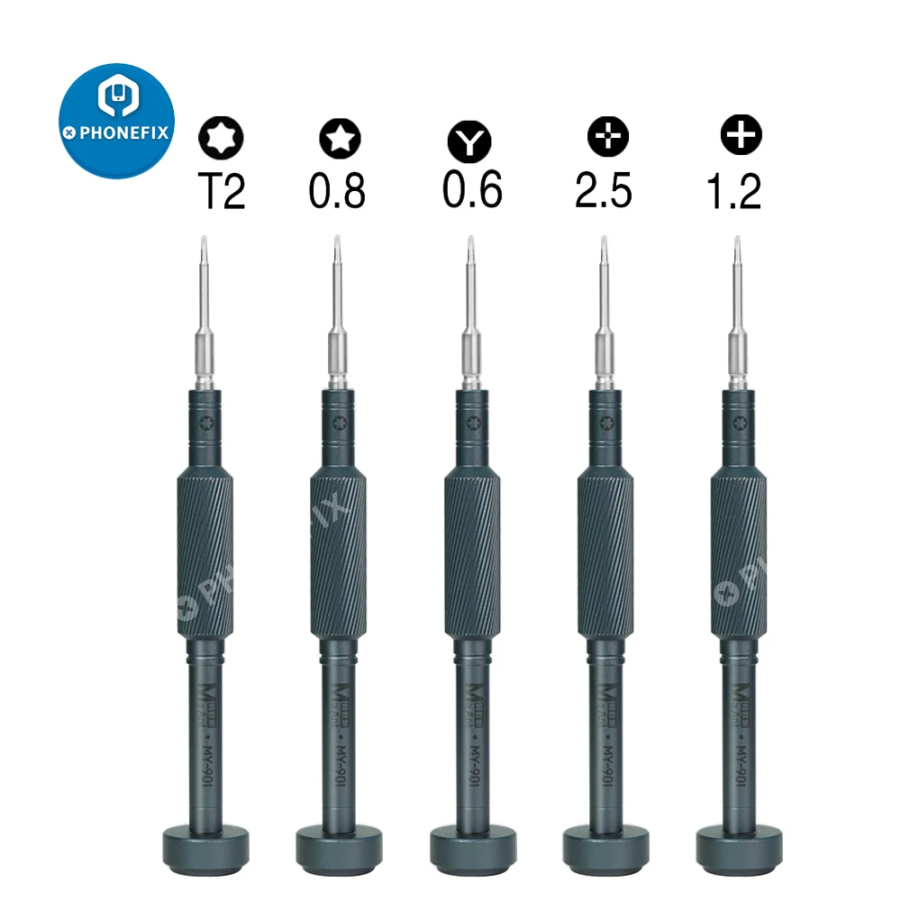 MaAnt MY-901 Precision Screwdriver 6in1 Screwdriver Set T2 Y0.6 Torx 0.8mm Hex T2 for iPhone Disassembly Phone Repair Tools Kit