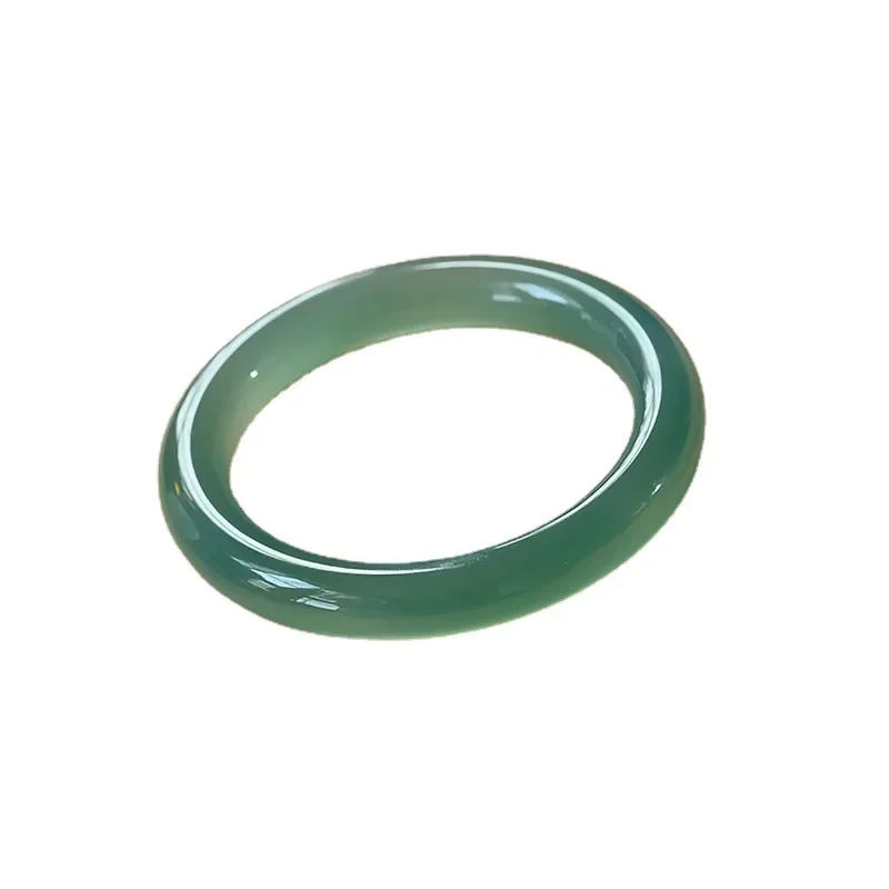 Natural Luz Verde Pulseira de Jade, Mulheres Elegante Rodada Bar Bangle, Princesa Temperamento Exquisite Jóias, Melhora a Energia