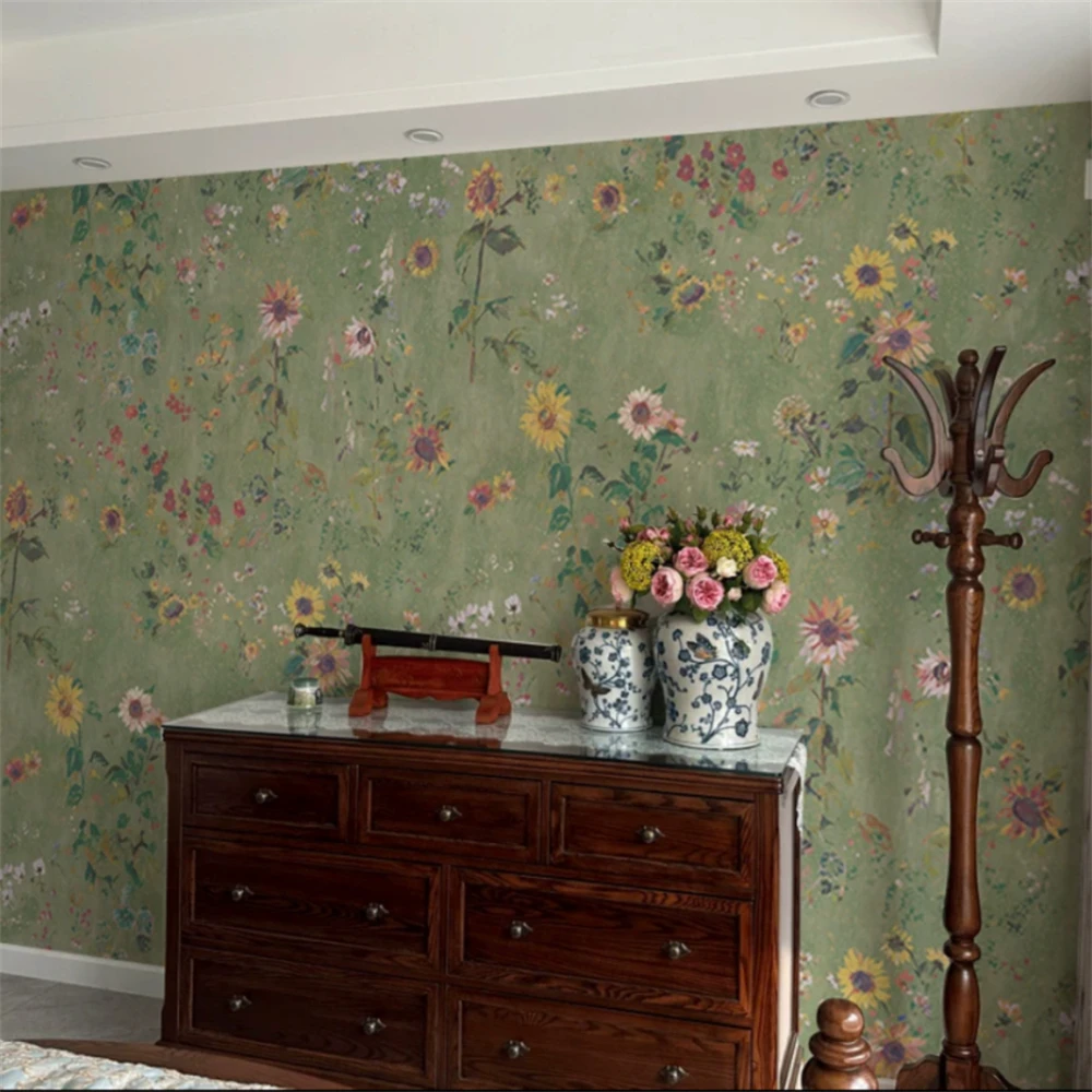 

Пользовательские европейские 3D обои с цветами для украшения гостиной, дивана, прикроватной тумбочки, ТВ-фон, 3D обои, домашний декор