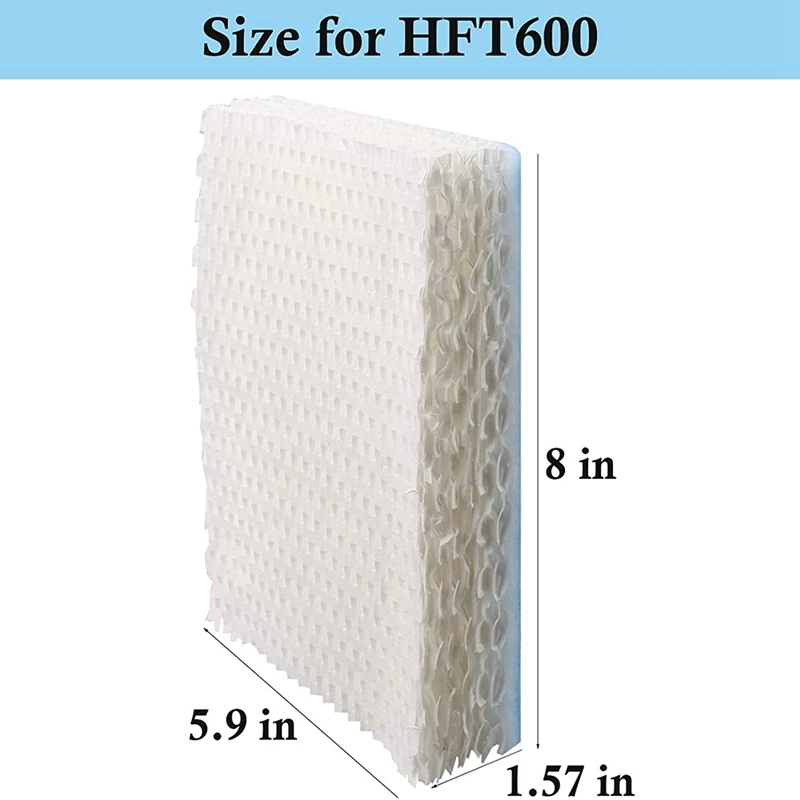 6er-Pack Ersatz-Luftbefeuchterfilter, passend für Honeywell HFT600 HEV615 HEV615B HEV615W HEV620 HEV620B HEV620W HEV-615