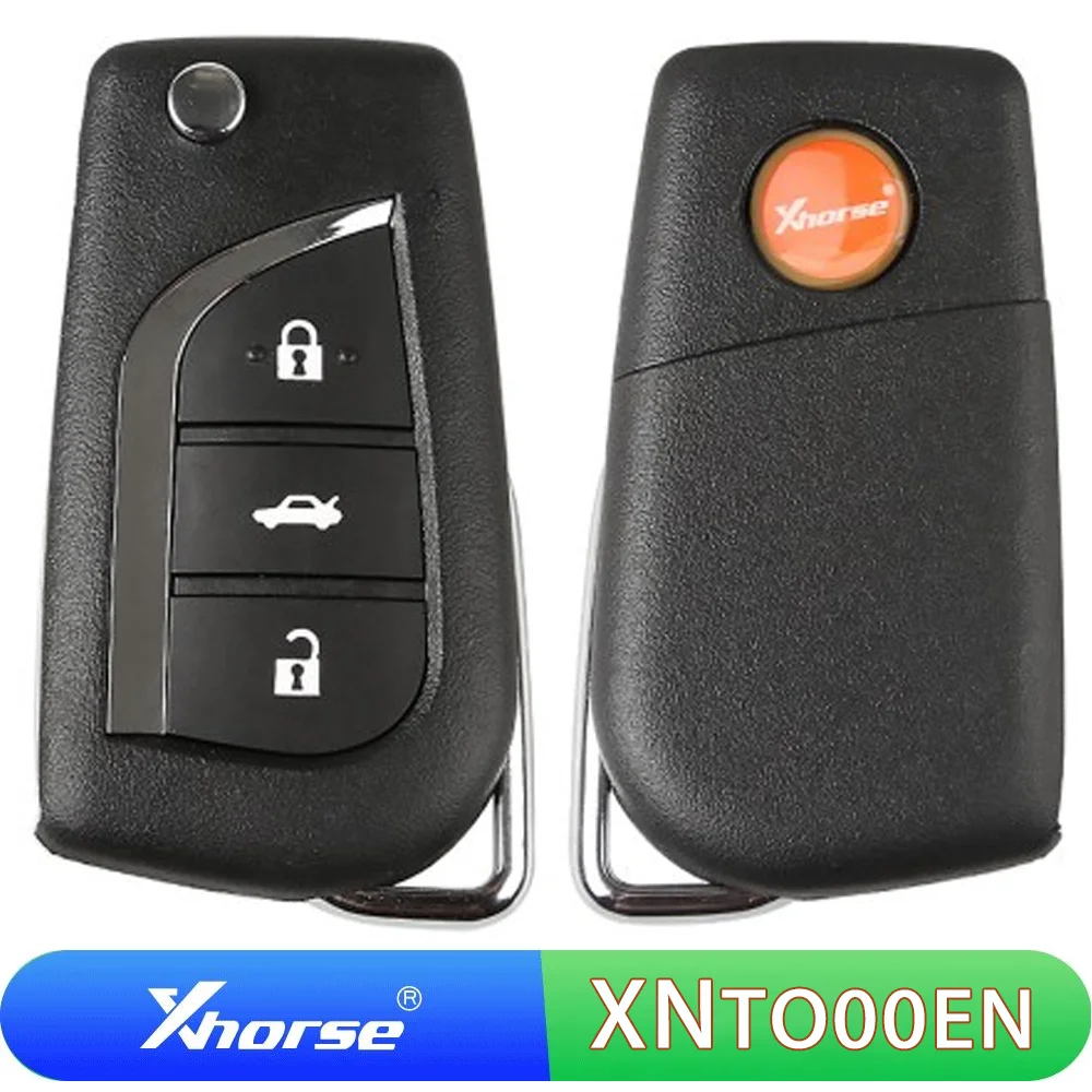 

5/10 Pcs Xhorse XNTO00EN XN Wireless Universal Remote Key 3 Buttons Flip VVDI Key For Toyota