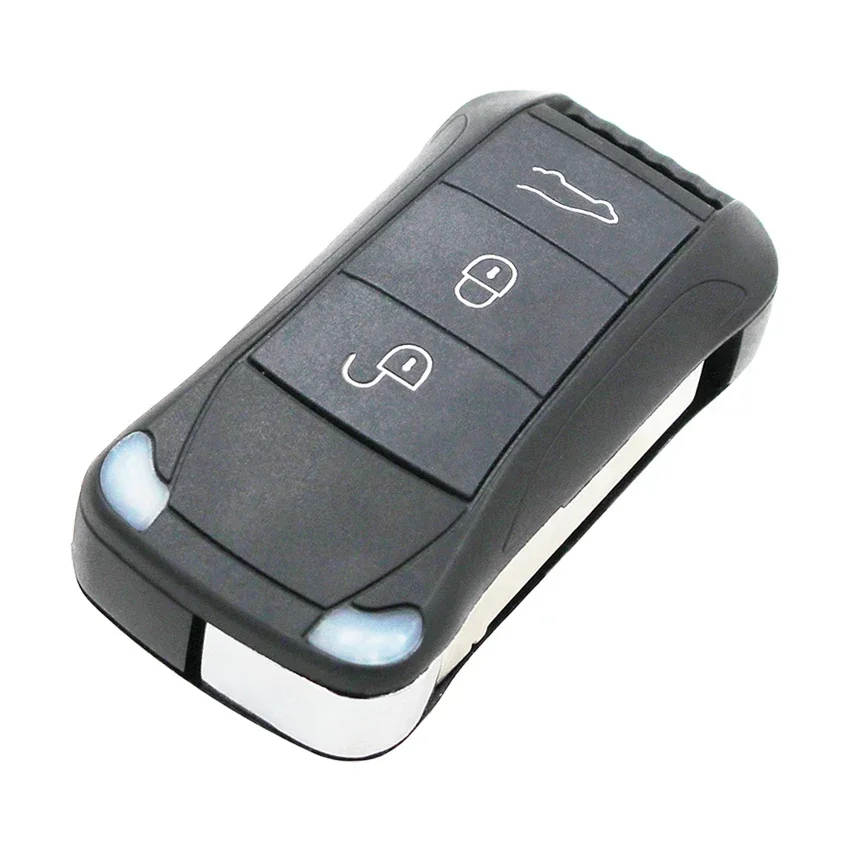Ecusells الوجه البعيد مفتاح السيارة قذيفة الإسكان لبورشه كايين 2004 2005 2006 2007 2008 2009 2010 2011 HAA / HU66 بليد #2