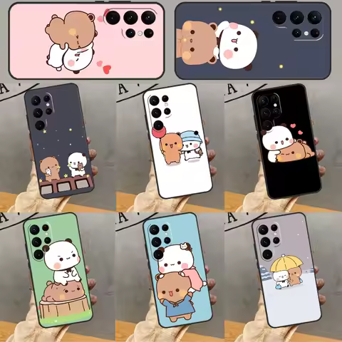 Cute BuBu DuDu Phone Case For Samsung Galaxy S25 Ultra S24 S23 S22 Ultra S9 S10 S20 Plus S21 FE Funda Cover