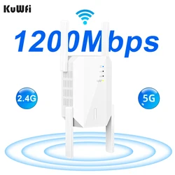 Kuwfi 1200Mbps Draadloze Extender Wifi Versterker Dual Band 2.4G & 5Ghz Wifi Repeater Wi Fi Signaal Netwerk Repeater Access Point