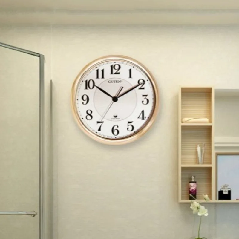 Slient Wall Clock Round Waterproof Wall Clocks Modern Minimalist Hanging Quartz Clocks Living Rooms Decorative Accessories