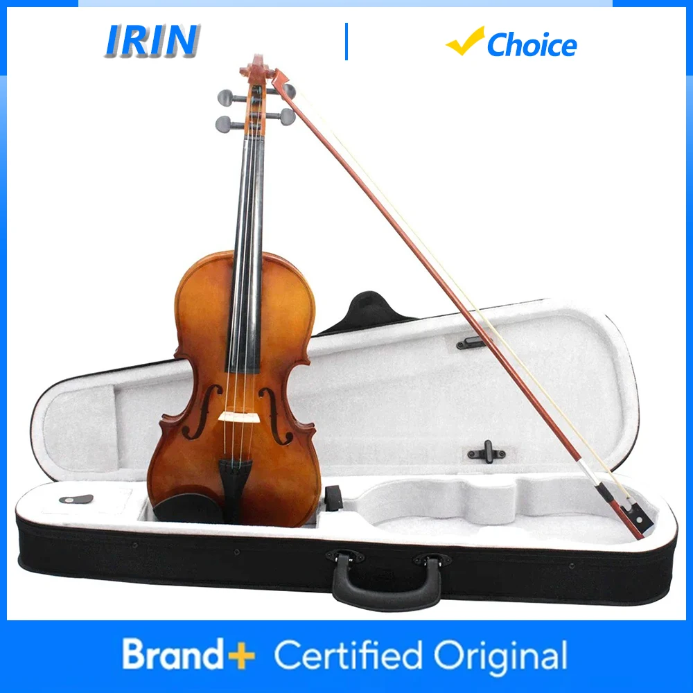 

IRIN AV-102 4/4 Violin Acoustic Fiddle Vintage Style Violin Professional Stringed Musical Instrument with Case Bow Beginner Gift