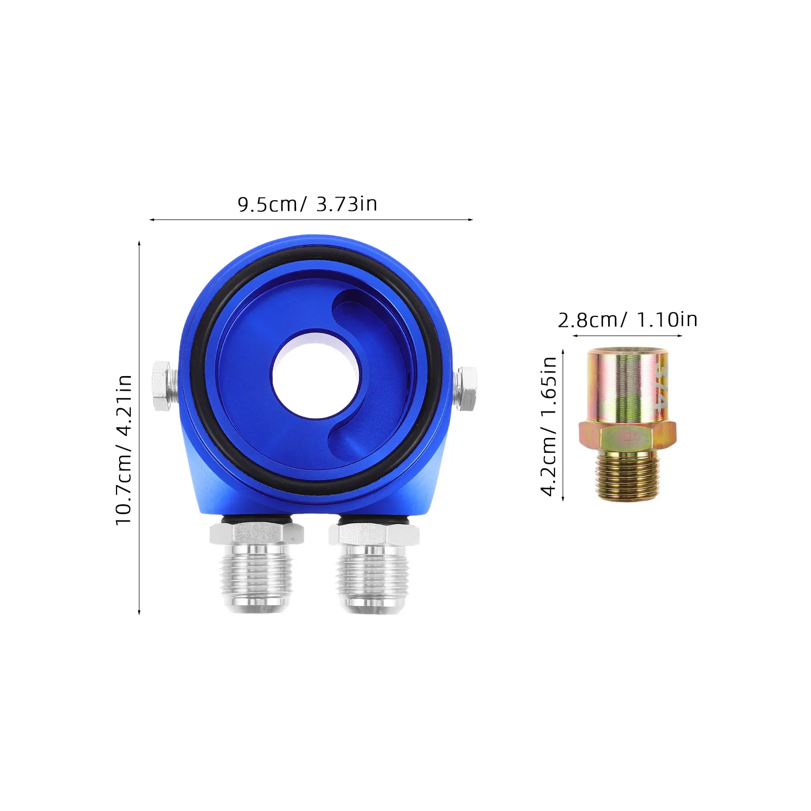 Robust Oil Cooler Adapter Sandwich Plate for Engine and Transmission Cooling Easy Install Car Modification Oil Cooler Kit