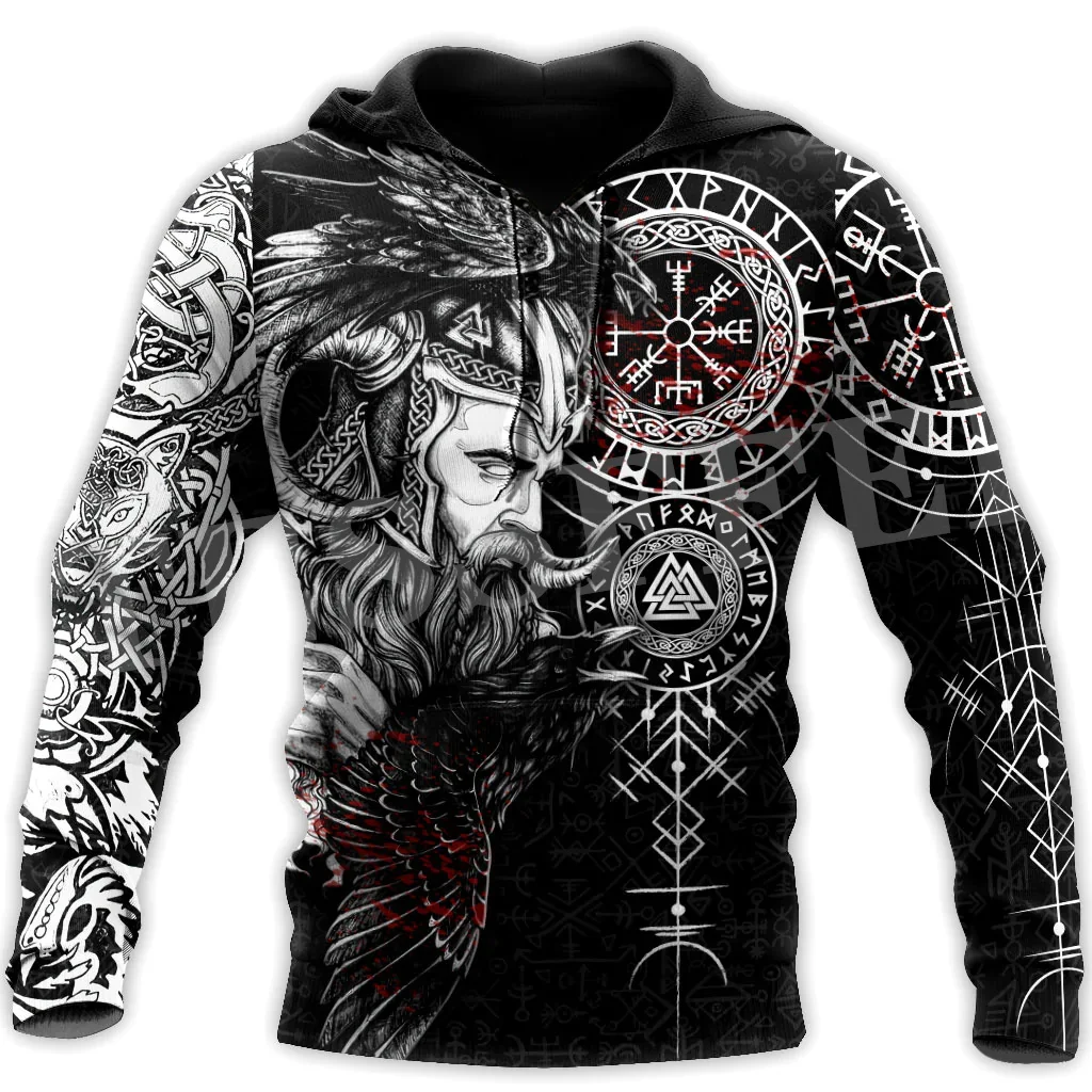 

NewFashion Tessffel Tattoo Nordic Warriors Odin God Retro Tracksuit Streetwear 3DPrint Men/Women Harajuku Casual Funny Hoodies K