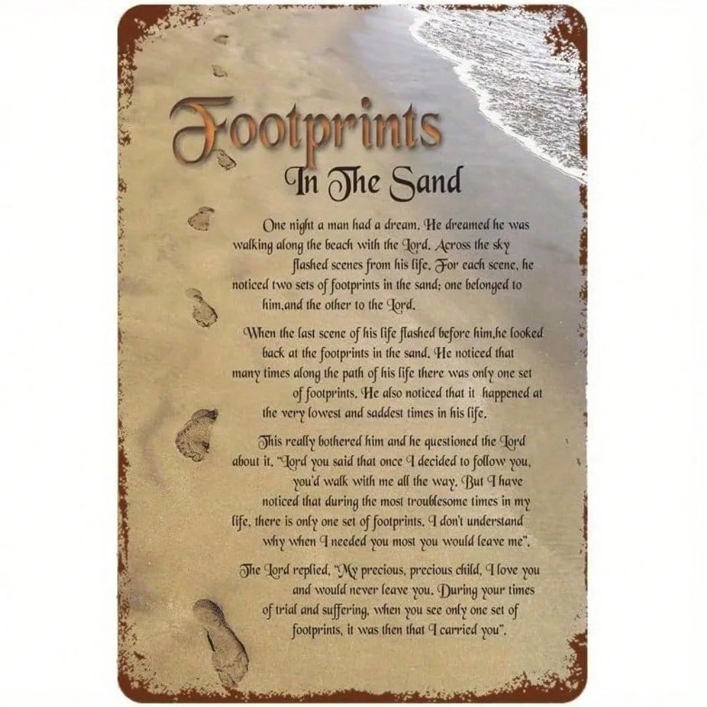 

Vintage Iron Footprints Poster: Trendy Ramadan & Valentine's Art Deco Wall Decor for Living Room, Bar & Cafe