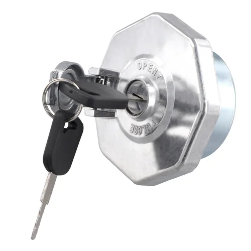 Imagen 2 del producto Tapa de combustible de coche con llave para ISUZU ELF NPR NQR 4HK1 8- 98146010 -0 8- 98088982 -0 Plata