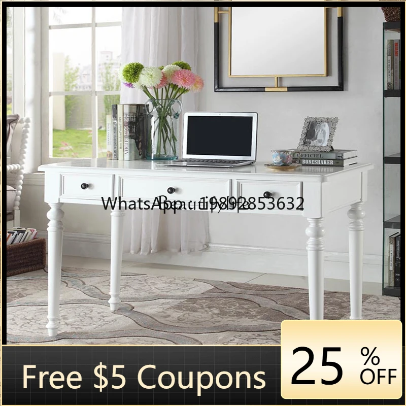 

FF American solid wood desk home office simple small desk