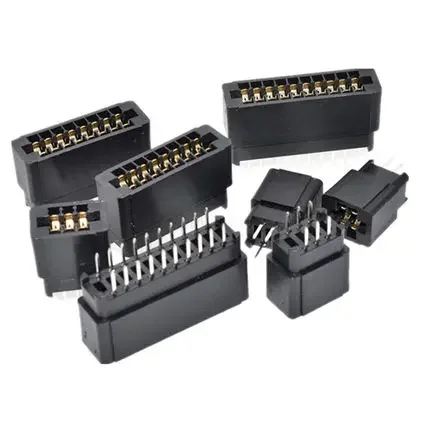 5PCS Edge Card Connector Slot 2.54 mm Pitch 8/10/12/16/18/20/28/30/36/40/50/60/72/80/98 Pin PCB Gold Finger Socket Through Holes