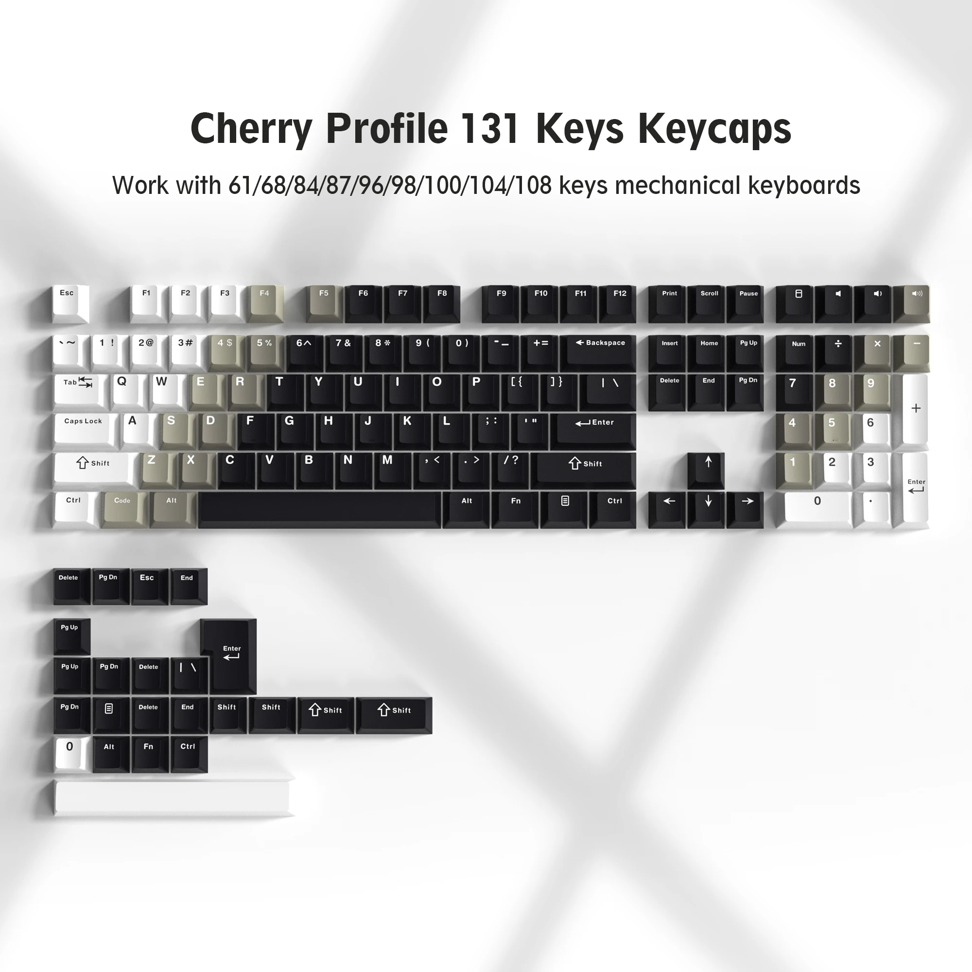 WOMIER-teclas personalizadas para teclado mecánico, teclas de perfil Cherry DYE-Sub para 131, 60%, 65%, 70%, Cherry Gateron MX, 100%