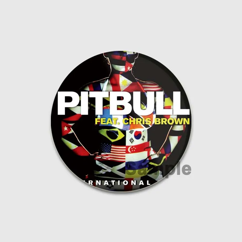 Mr Worldwide Pitbull Soft Button Pins Customizable Funny Singer Brooches for Clothes Bag Hat Accessories Jewelry Creative Badge