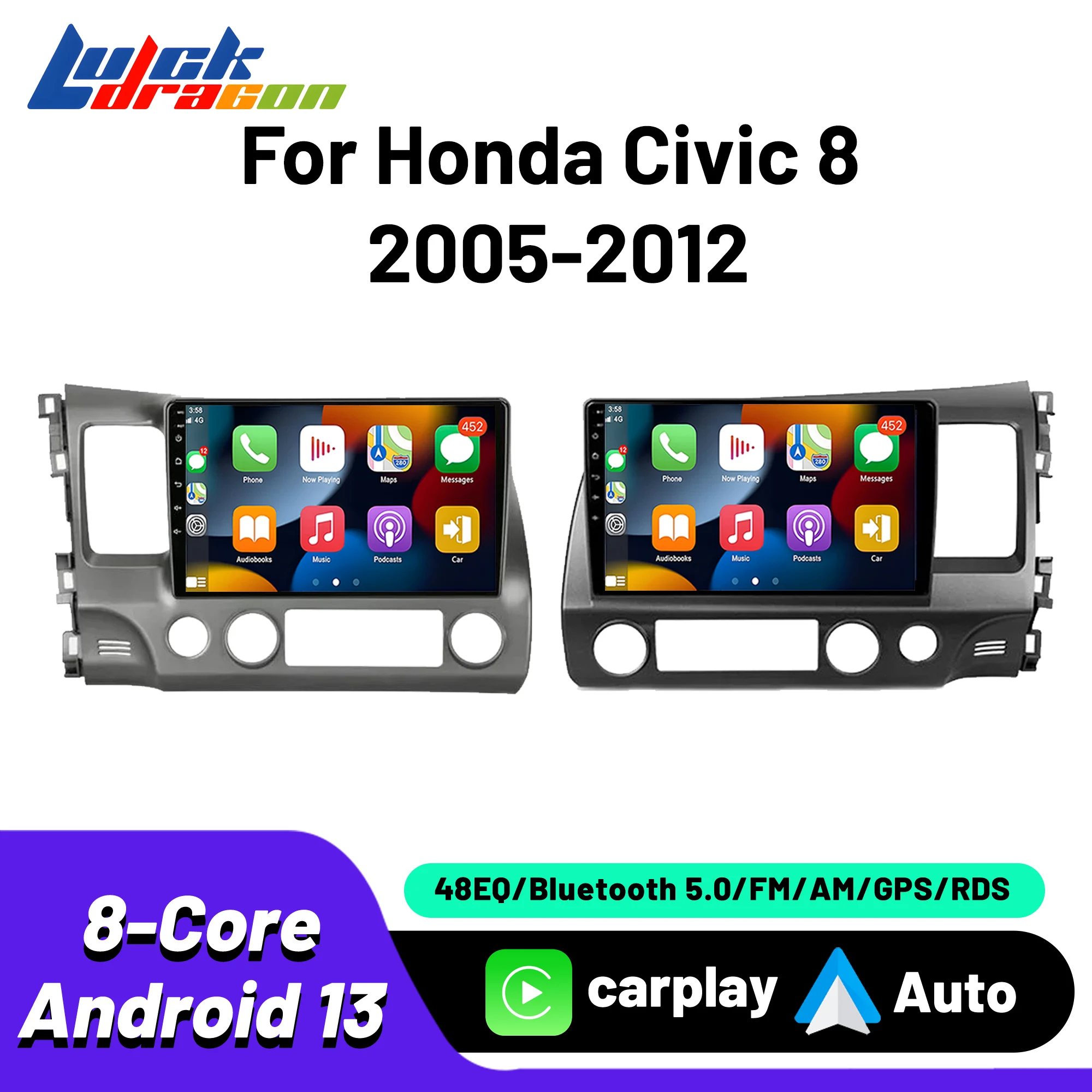 

Autoradio Carplay Android Auto Wireless For Honda Civic 8 2005-2012 Car Play 8Core wifi gps Autoradio Radio Video Player Carplay