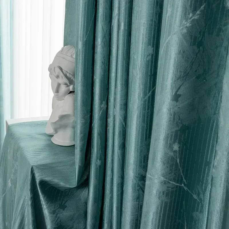 New Chinese Style Light Luxury Jacquard Thickened Blackout Curtains For Living Room And Bedroom Customized Products