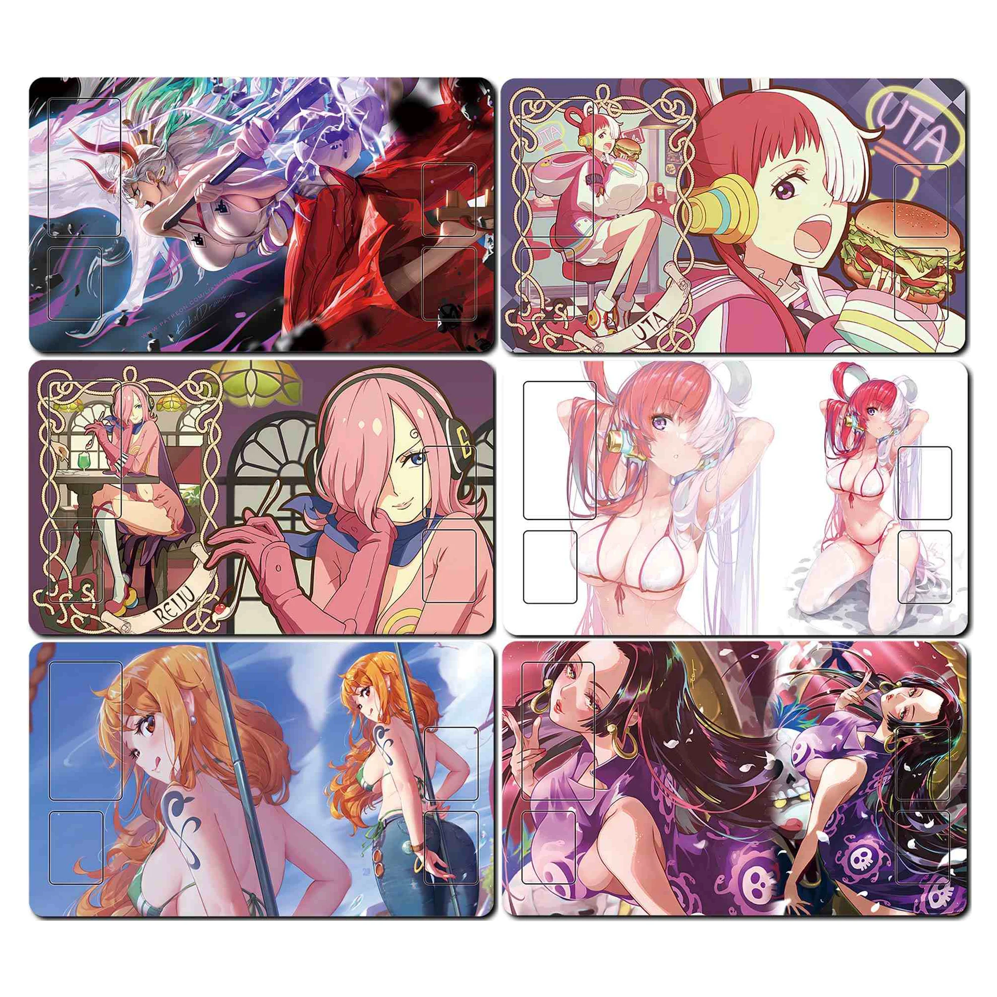 

600X350X2Mm Diy One Piece Opcg Nami Yamato Uta Card Game Table Mat Opcg Reiju Single Player Card Battle Mat Anime Card Gift