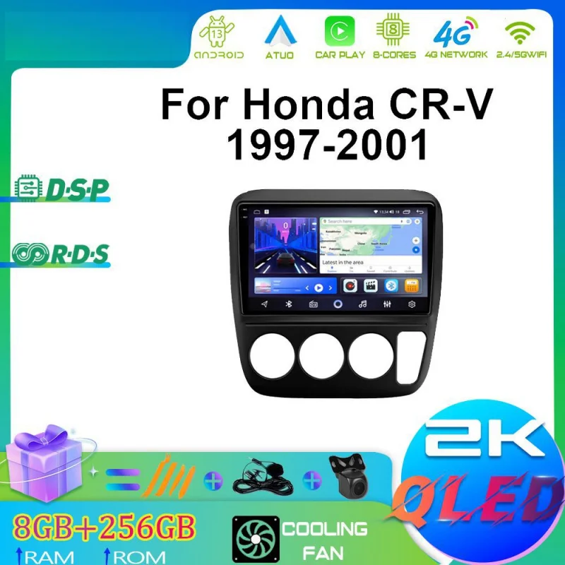 

For Honda CR-V 1997 1998 1999 2000 2001 Android Car Player GPS WIFI Carplay 4G Car Radio Navigation Stereo Car Electronics