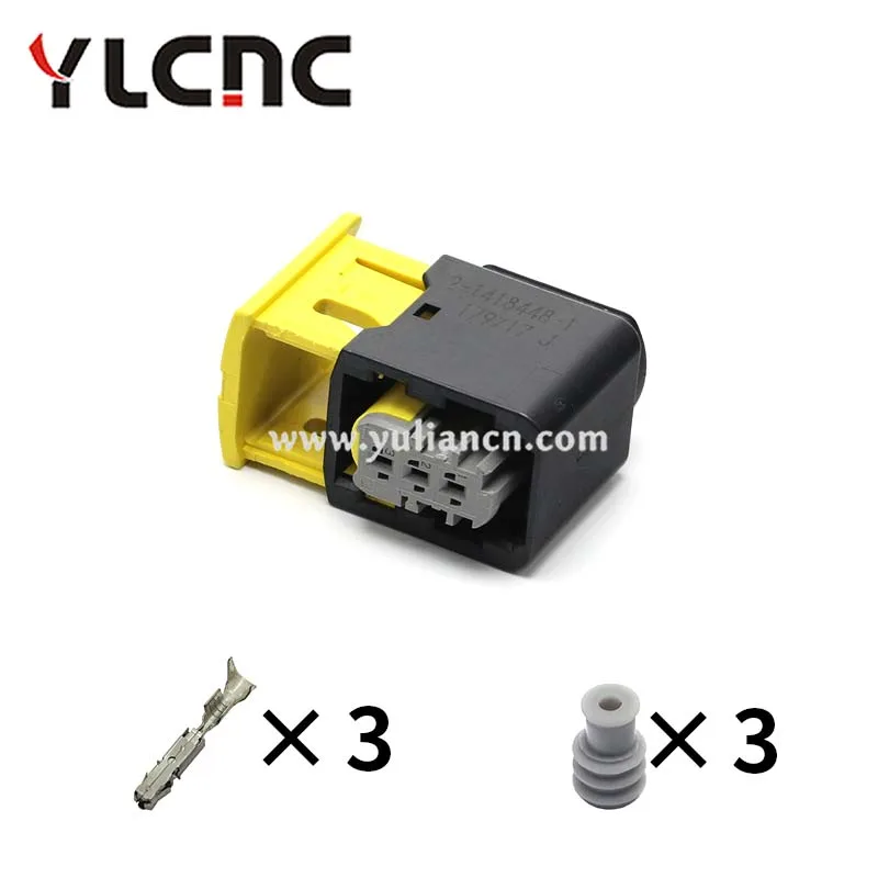 YLCNC factory direct sales 1Set 3Pin auto Waterproof heavy-duty connector Plug Socket 2-1418448-1