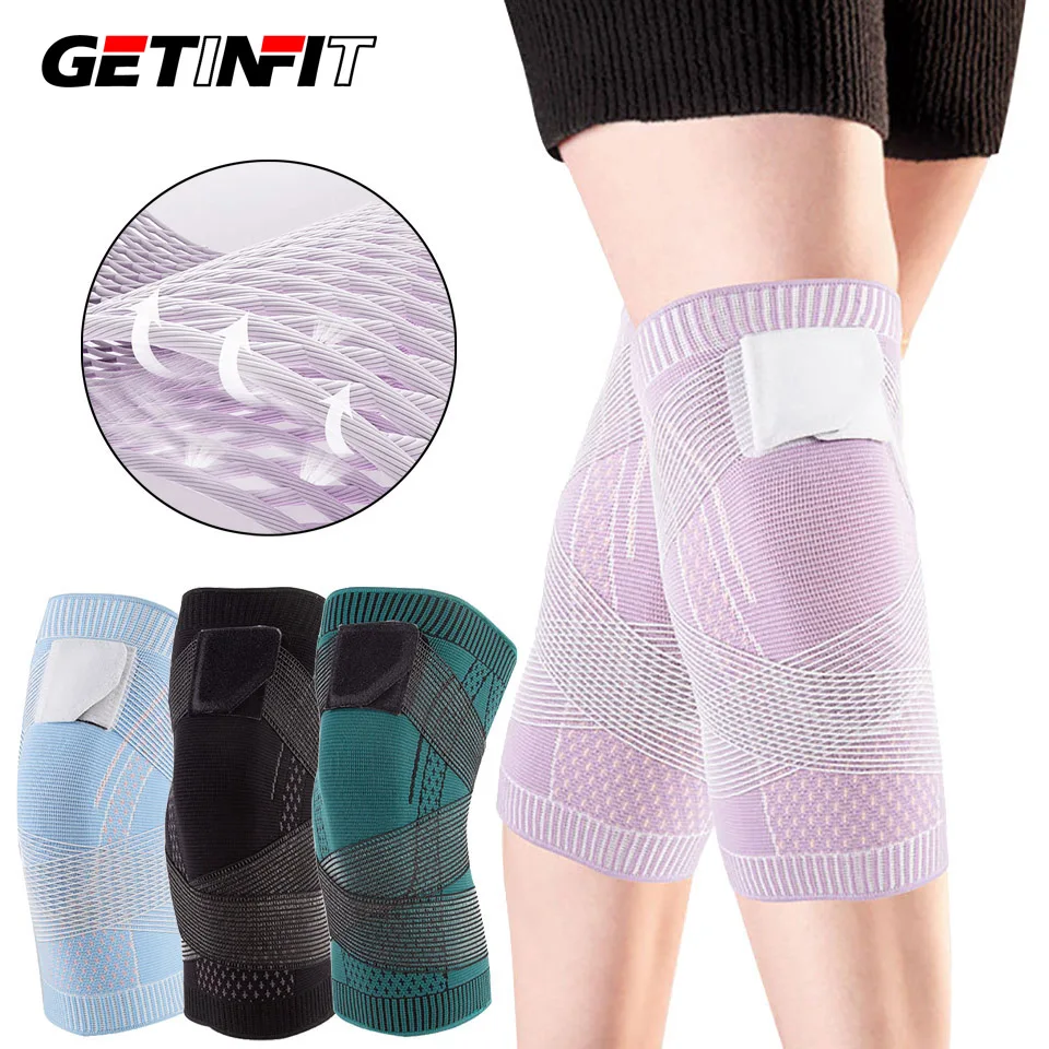 

1PCS Sports Pressurized Men Women High Elastic Knee Pads Patellar Support Bandages Basketball Football Fitness Brace Gear