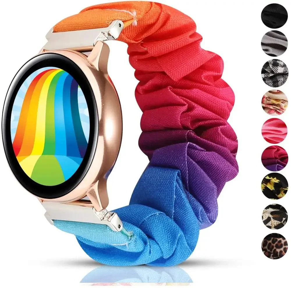 

20mm 22mm Nylon Elastic Loop Strap For Samsung Galaxy Watch 5/4/3 Active 2/Huawei Watch 3/GT Bracelet Band For Amazfit Watch Bip