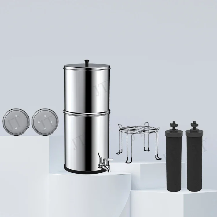 Outdoor water filtration portable stainless steel gravity fed filter camping water filter gravity water filter systems