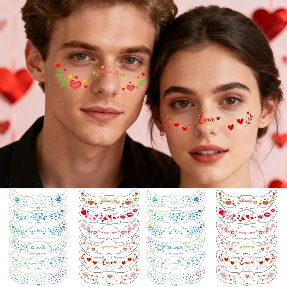 6pcs Waterproof Freckles Blush Stickers Facial Art Disposable Face Temporary Tattoos Long Lasting Makeup Stickers