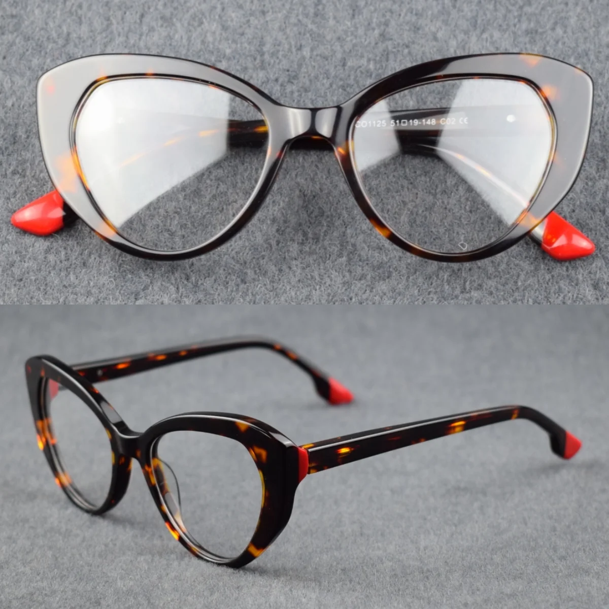 Thick Acetate Cat Eyeglasses Optical Glasses Frames Men Women Handmade Vintage Myopia Prescription New Designer Eyewear