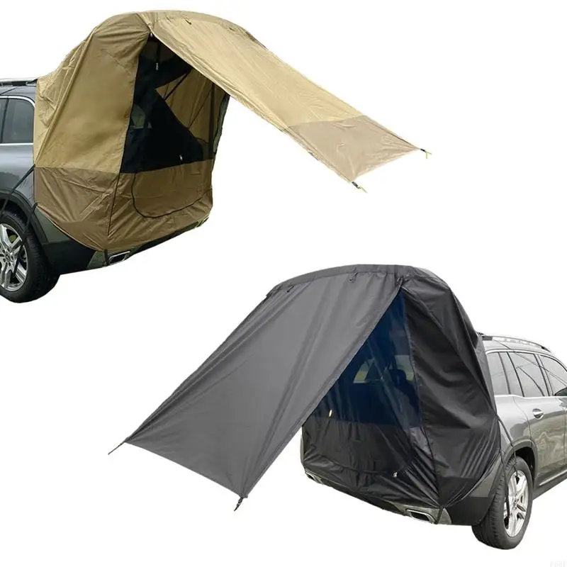F68F Car Trunk Tent Sunshade Rainproof Tailgate Shade Awning Tent for Car Self-Driving for Tour Barbecue Outdoor Camping