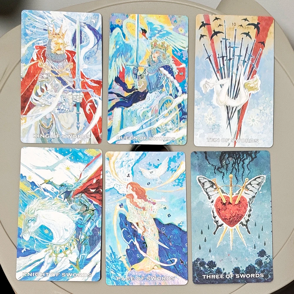 The Whisper of Stars and Garden Tarot Deck 10.3*6cm 78 Pcs Cartoon Tarot Cards Based on Rider Waite System