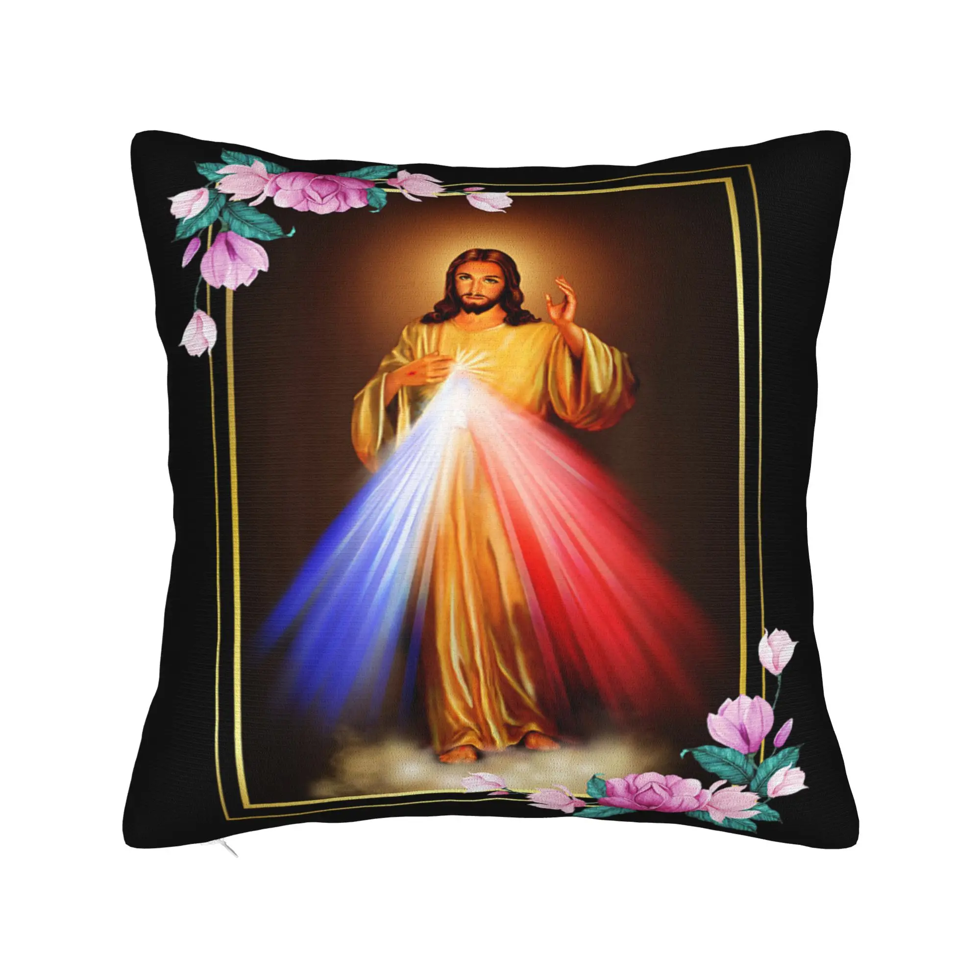 Decorative Pillow Cover Jesus Esperanza Devida Spanish  Merch Home  Pillow Case Cover Square Multiple Sizes