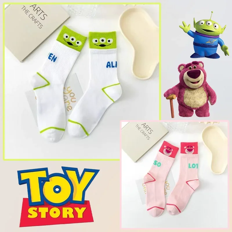 Disney Toy Story Women Cotton Socks Autumn Winter Knitting Alien Lotso Long Cartoon Korean Japanese Student Girls Stockings Gift