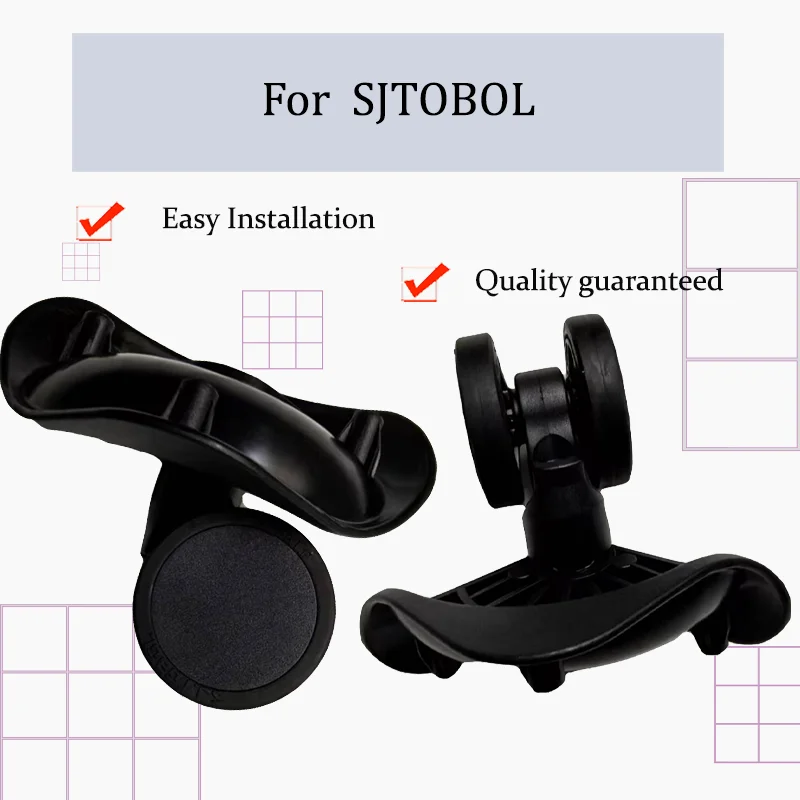 

SJTOBOL T82 Ultra-Durable Travel Luggage Replacement Wheels Reinforced Construction Silent Movement Multi-Directional Wheels
