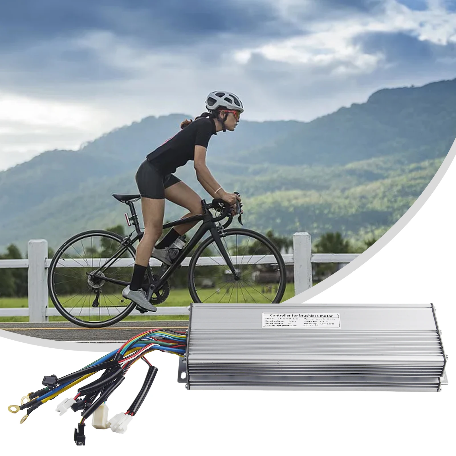 

New Practical Quality Controller Ebike DC 48V Electric Bike KT-50A MTB Part Sinewave Wear-resistance With Lightline