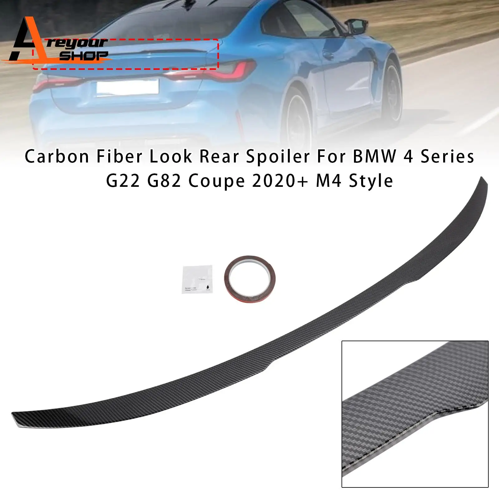 

Задний спойлер из углеродного волокна для BMW 4 серии G22 G82 Coupe 2020+ M4 Style
